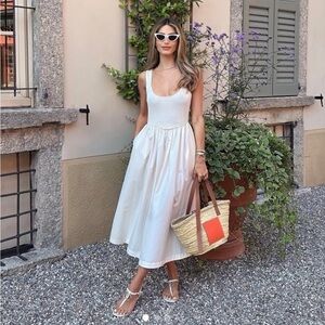 Zara Dress 4938/010 zara Contrasting Midi Small